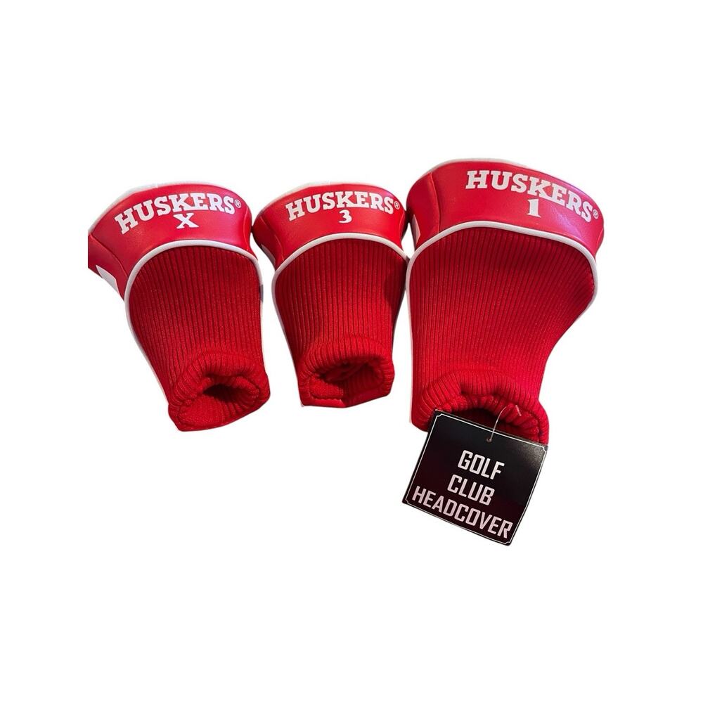 Nebraska Huskers Golf Club Headcovers Set Driver 1 3 X Red New